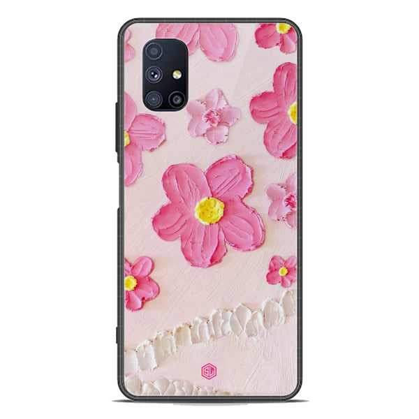 Floral Series Soft Phone Case - Premium Glass Case - Design 2 - Samsung Galaxy M51