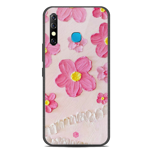 Floral Series Soft Phone Case - Premium Glass Case - Design 2 - Infinix Hot 8