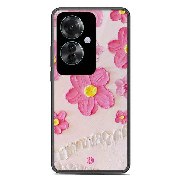 Floral Series Soft Phone Case - Premium Glass Case - Design 2 - Oppo Reno 11F