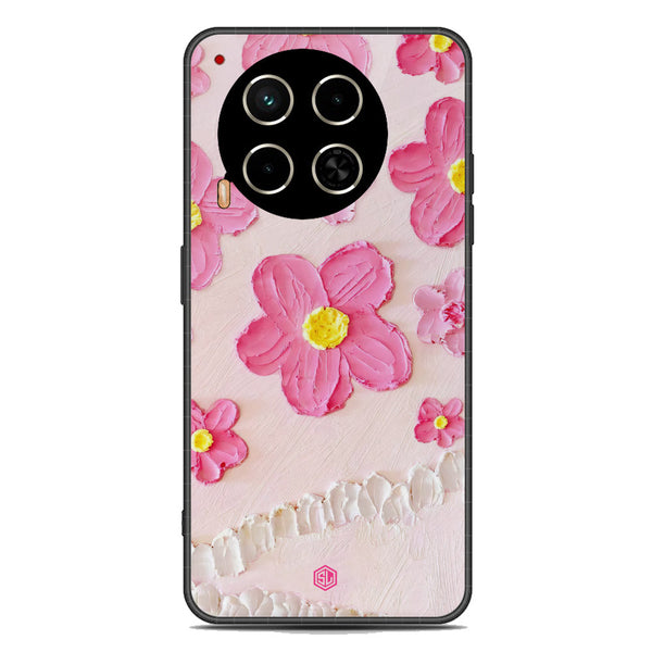 Floral Series Soft Phone Case - Premium Glass Case - Design 2 - Tecno Camon 30