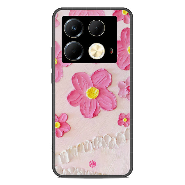 Floral Series Soft Phone Case - Premium Glass Case - Design 2 - Infinix Note 40