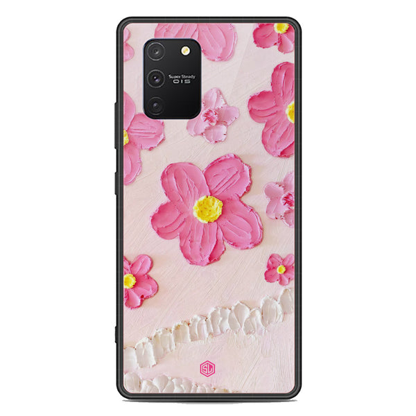 Floral Series Soft Phone Case - Premium Glass Case - Design 2 - Samsung Galaxy A91