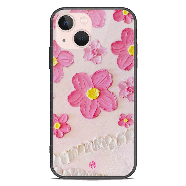 Floral Series Soft Phone Case - Premium Glass Case - Design 2 - iPhone 14 Plus