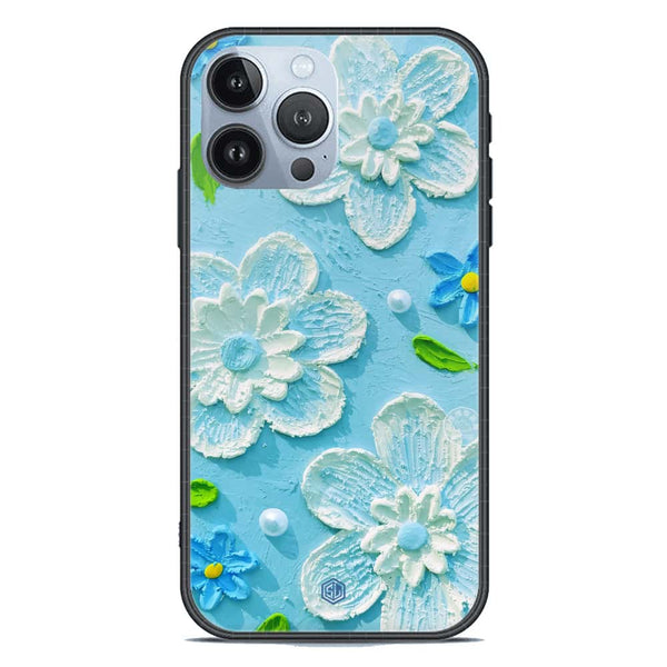 Floral Series Soft Phone Case - Premium Glass Case - Design 3 - iPhone 13 Pro