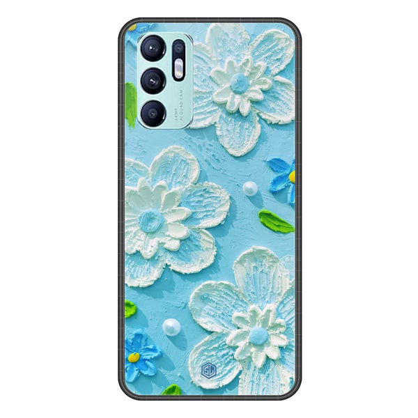 Floral Series Soft Phone Case - Premium Glass Case - Design 3 - Oppo Reno 6