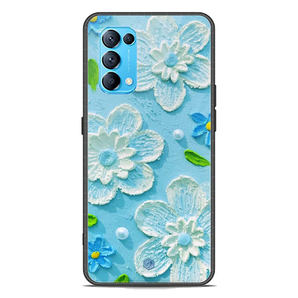 Floral Series Soft Phone Case - Premium Glass Case - Design 3 - Oppo Reno 5 4G