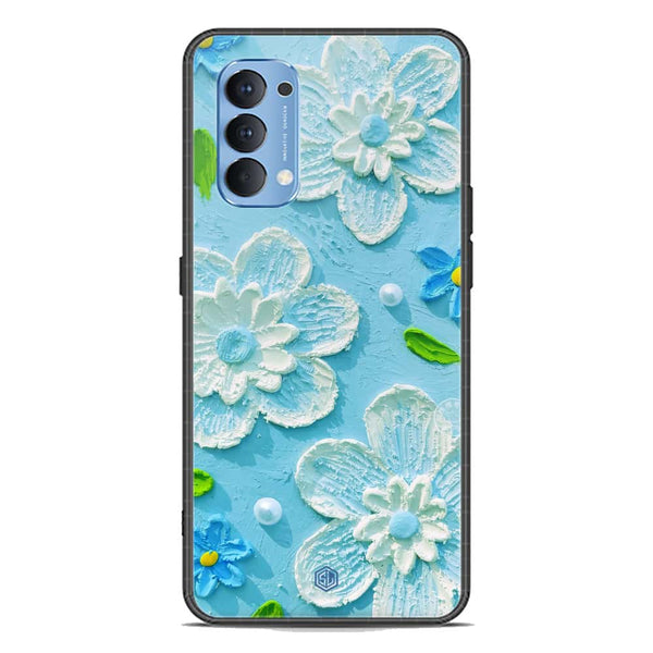 Floral Series Soft Phone Case - Premium Glass Case - Design 3 - Oppo Reno 4