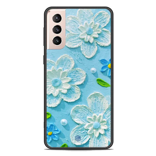 Floral Series Soft Phone Case - Premium Glass Case - Design 3 - Samsung Galaxy S21 Plus 5G