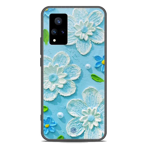 Floral Series Soft Phone Case - Premium Glass Case - Design 3 - Vivo V21