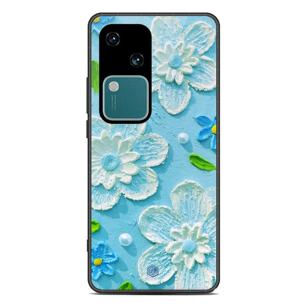 Floral Series Soft Phone Case - Premium Glass Case - Design 3 - Vivo V30