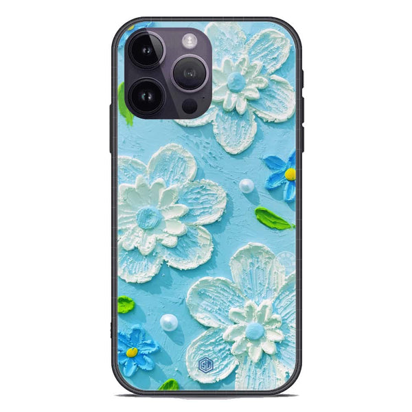 Floral Series Soft Phone Case - Premium Glass Case - Design 3 - iPhone 14 Pro