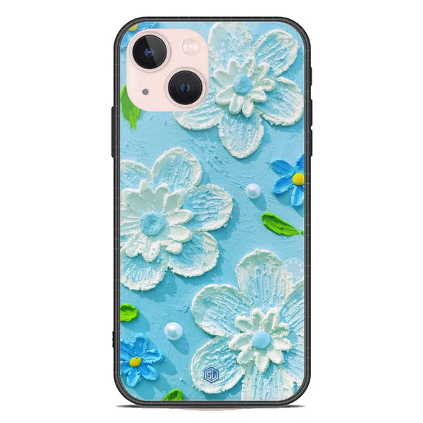 Floral Series Soft Phone Case - Premium Glass Case - Design 3 - iPhone 14 Plus