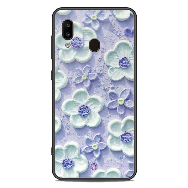 Floral Series Soft Phone Case - Premium Glass Case - Design 4 - Samsung Galaxy A20