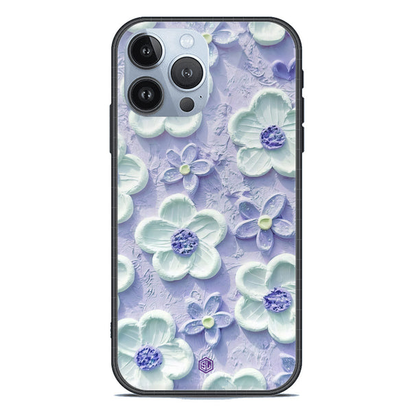 Floral Series Soft Phone Case - Premium Glass Case - Design 4 - iPhone 13 Pro