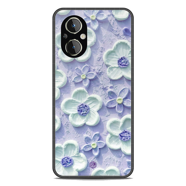 Floral Series Soft Phone Case - Premium Glass Case - Design 4 - Oppo Reno7 Z 5G