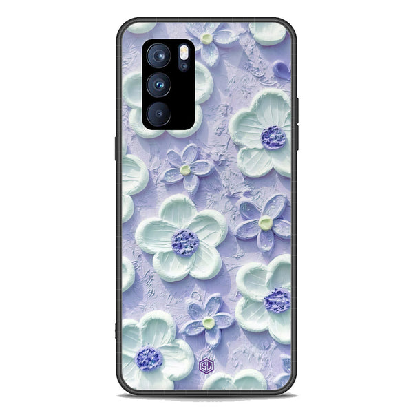 Floral Series Soft Phone Case - Premium Glass Case - Design 4 - Oppo Reno 6 5G