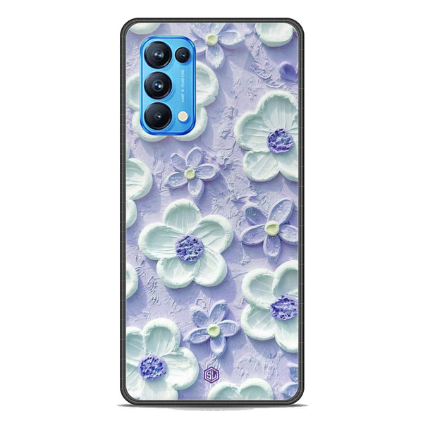 Floral Series Soft Phone Case - Premium Glass Case - Design 4 - Oppo Reno 5 Pro 5G