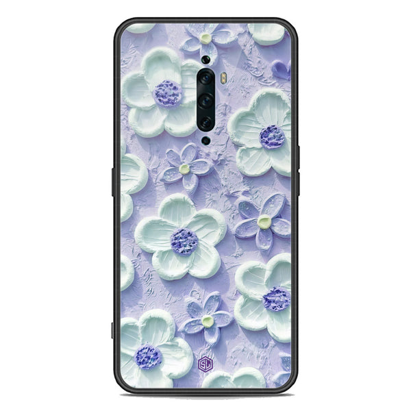 Floral Series Soft Phone Case - Premium Glass Case - Design 4 - Oppo Reno 2F