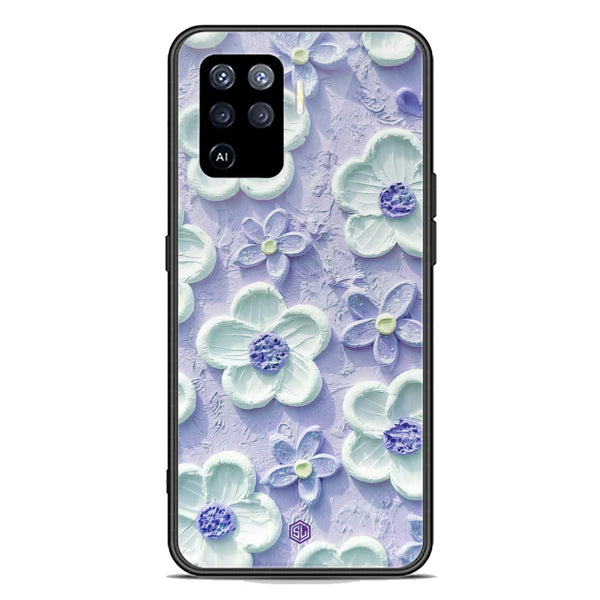 Floral Series Soft Phone Case - Premium Glass Case - Design 4 - Oppo F19 Pro