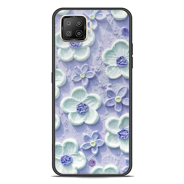 Floral Series Soft Phone Case - Premium Glass Case - Design 4 - Oppo F17 Pro