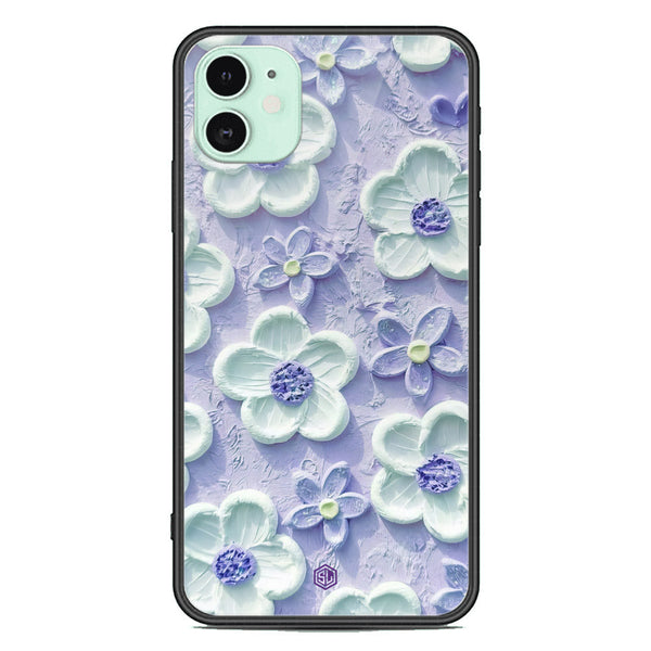 Floral Series Soft Phone Case - Premium Glass Case - Design 4 - iPhone 11