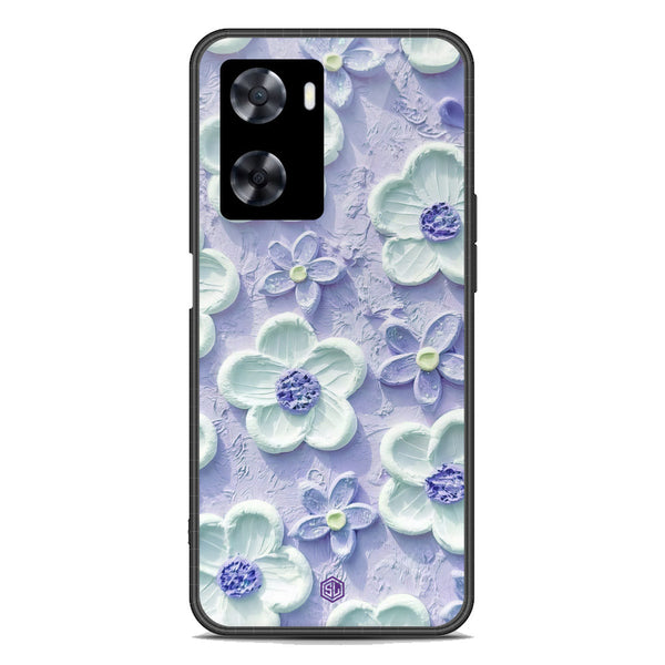 Floral Series Soft Phone Case - Premium Glass Case - Design 4 - Oppo A77s