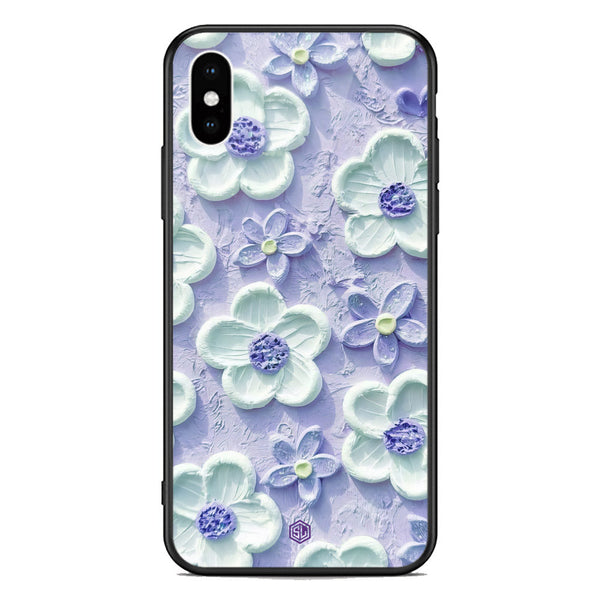 Floral Series Soft Phone Case - Premium Glass Case - Design 4 - iPhone XS Max