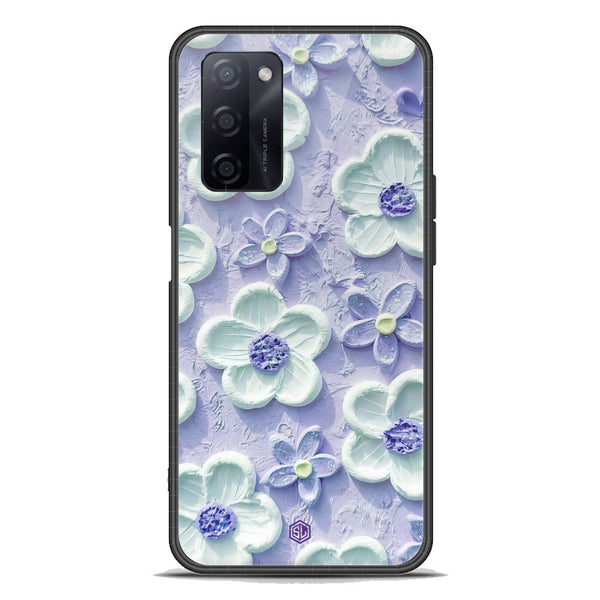 Floral Series Soft Phone Case - Premium Glass Case - Design 4 - Oppo A55 5G