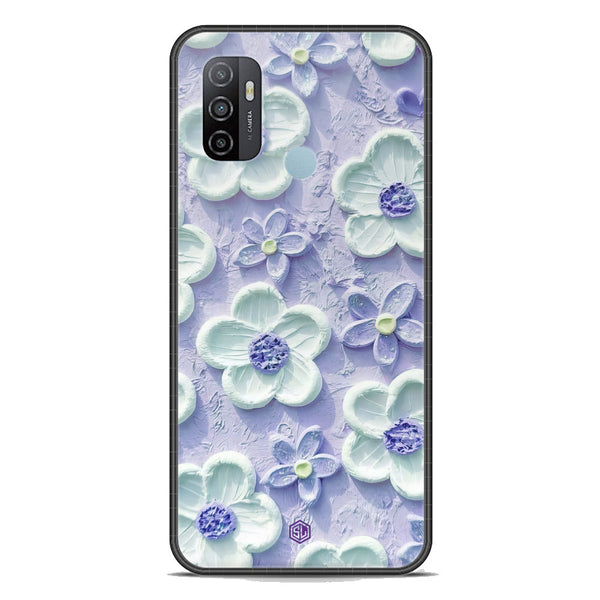 Floral Series Soft Phone Case - Premium Glass Case - Design 4 - Oppo A53