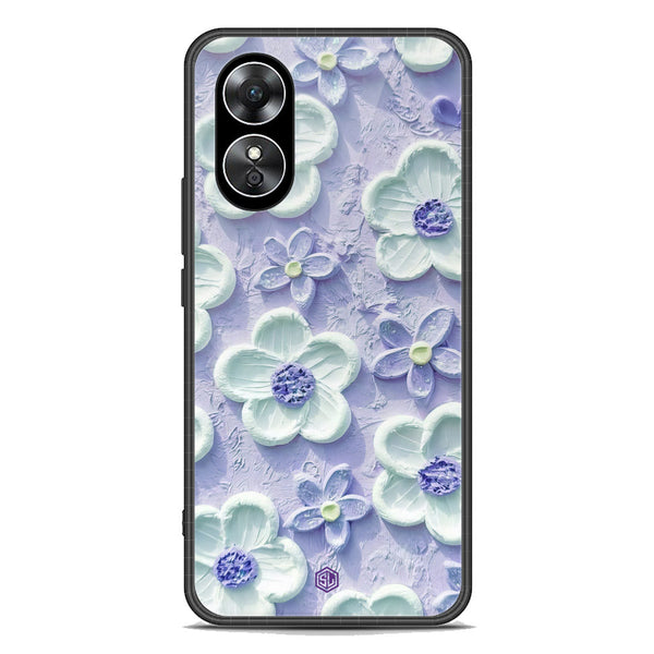 Floral Series Soft Phone Case - Premium Glass Case - Design 4 - Oppo A17