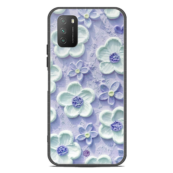 Floral Series Soft Phone Case - Premium Glass Case - Design 4 - Xiaomi Poco M3