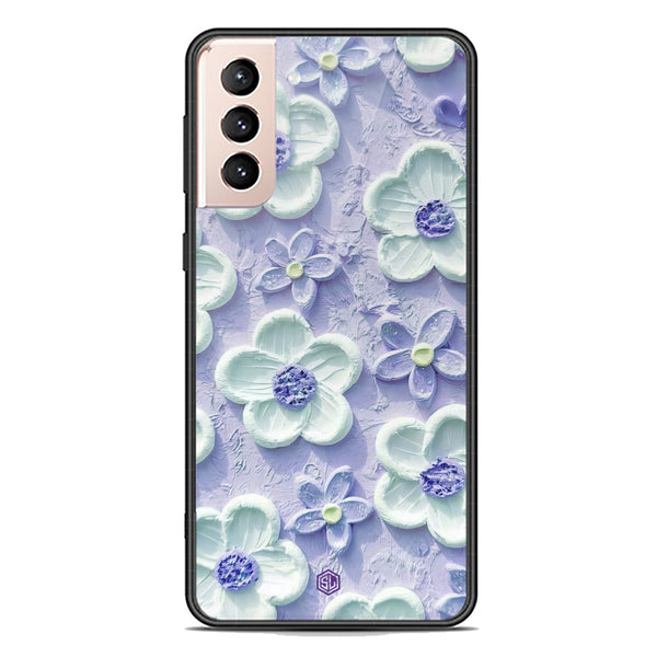 Floral Series Soft Phone Case - Premium Glass Case - Design 4 - Samsung Galaxy S21 Plus 5G