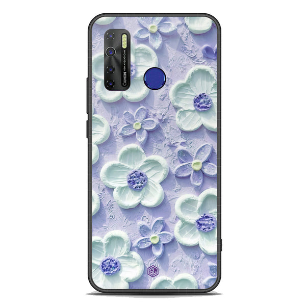 Floral Series Soft Phone Case - Premium Glass Case - Design 4 - Tecno Spark 5 pro