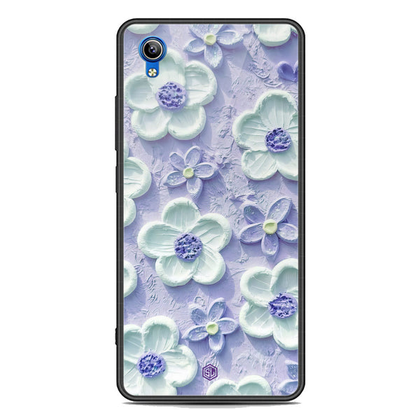 Floral Series Soft Phone Case - Premium Glass Case - Design 4 - Vivo Y91C