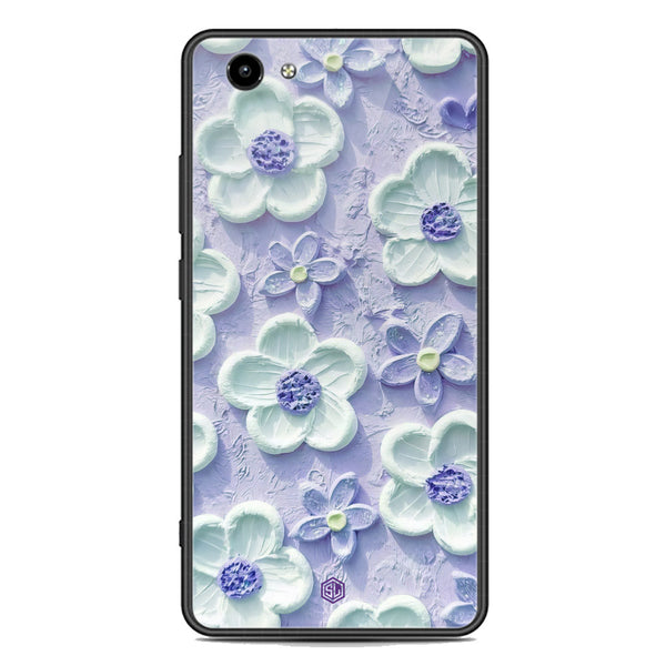 Floral Series Soft Phone Case - Premium Glass Case - Design 4 - Vivo Y71