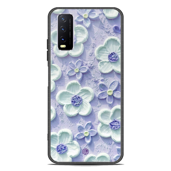 Floral Series Soft Phone Case - Premium Glass Case - Design 4 - Vivo Y20i