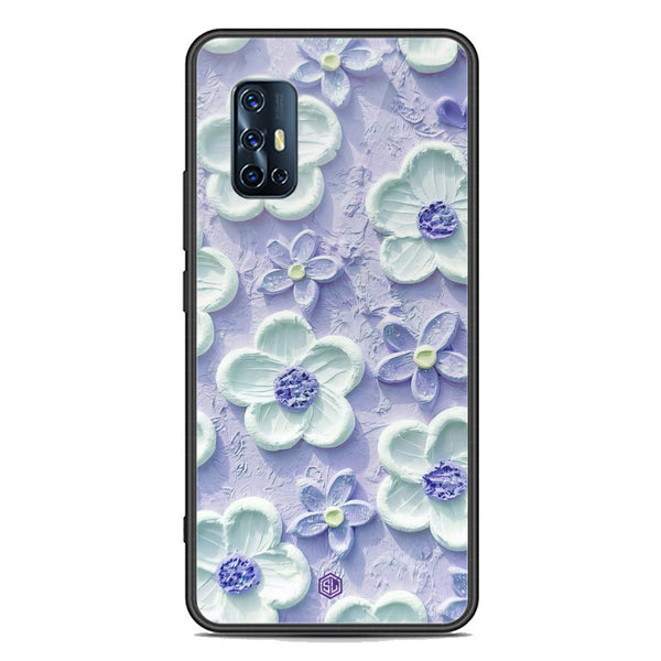 Floral Series Soft Phone Case - Premium Glass Case - Design 4 - Vivo Y9s