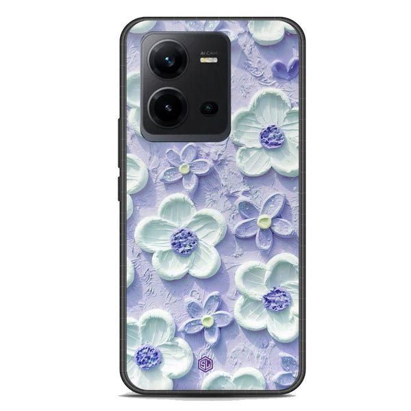 Floral Series Soft Phone Case - Premium Glass Case - Design 4 - Vivo V25 5G