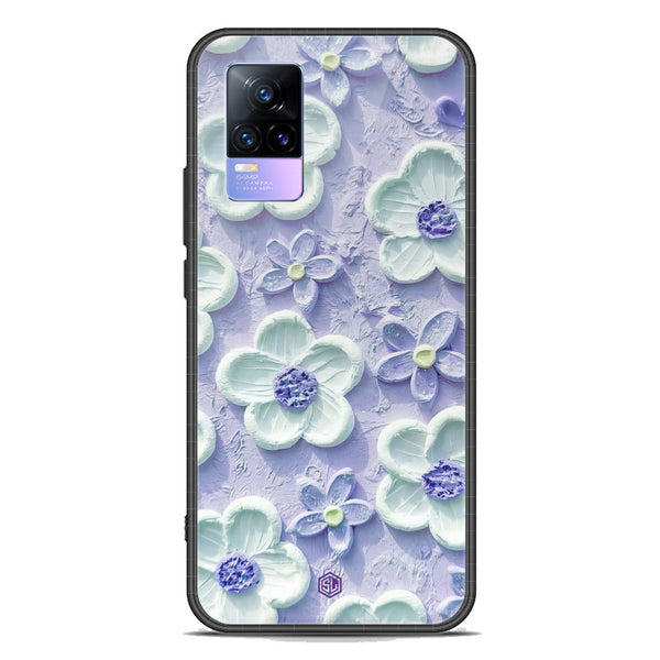 Floral Series Soft Phone Case - Premium Glass Case - Design 4 - Vivo V21e