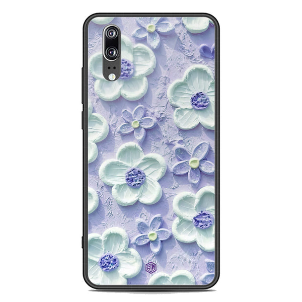 Floral Series Soft Phone Case - Premium Glass Case - Design 4 - Huawei P20