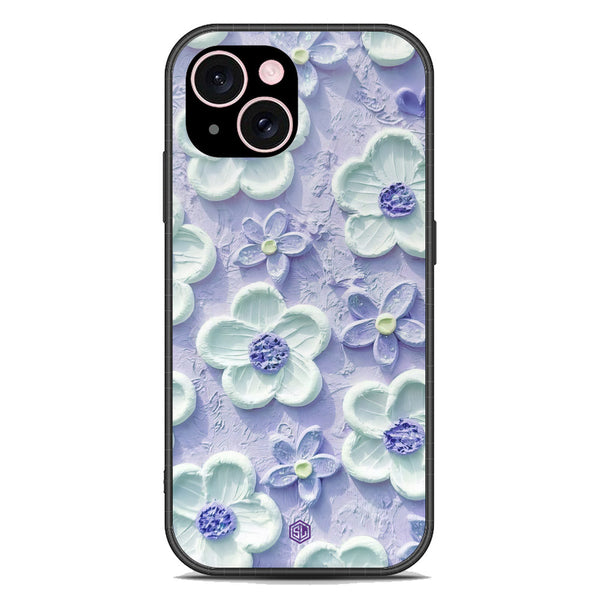 Floral Series Soft Phone Case - Premium Glass Case - Design 4 - iPhone 15