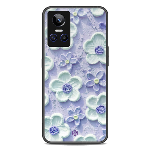 Floral Series Soft Phone Case - Premium Glass Case - Design 4 - Realme GT Neo 3