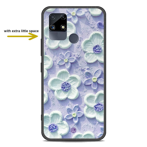 Floral Series Soft Phone Case - Premium Glass Case - Design 4 - Realme C25s