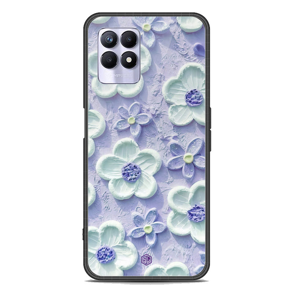 Floral Series Soft Phone Case - Premium Glass Case - Design 4 - Realme 8i