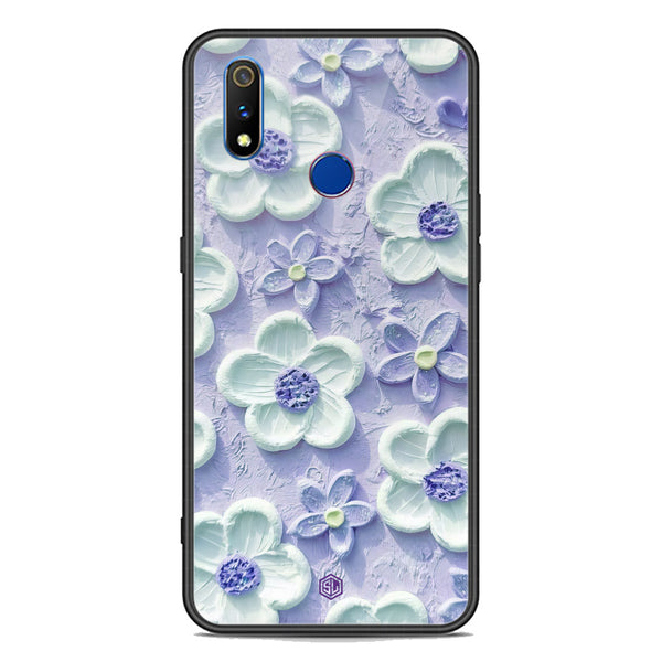 Floral Series Soft Phone Case - Premium Glass Case - Design 4 - Realme 3