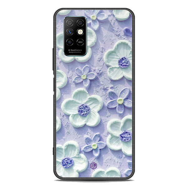 Floral Series Soft Phone Case - Premium Glass Case - Design 4 - Infinix Note 8i