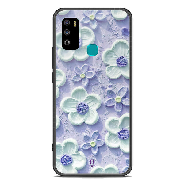 Floral Series Soft Phone Case - Premium Glass Case - Design 4 - Infinix Hot 9 Play