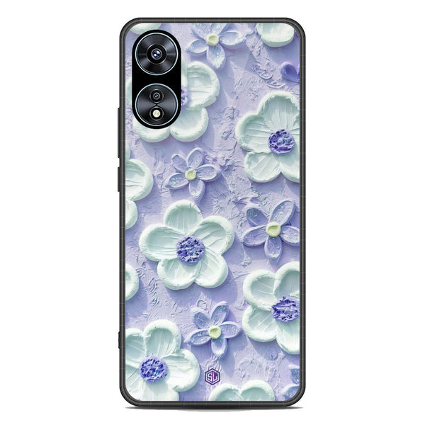 Floral Series Soft Phone Case - Premium Glass Case - Design 4 - Oppo A58 4G