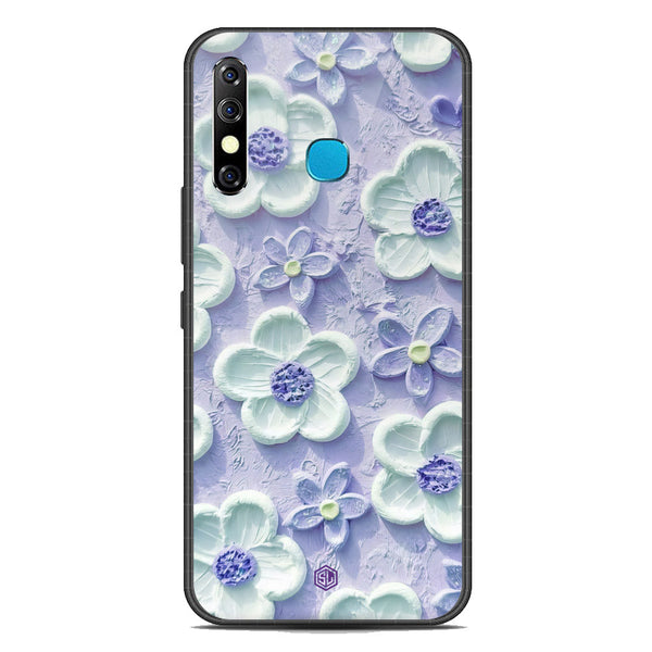 Floral Series Soft Phone Case - Premium Glass Case - Design 4 - Infinix Hot 8