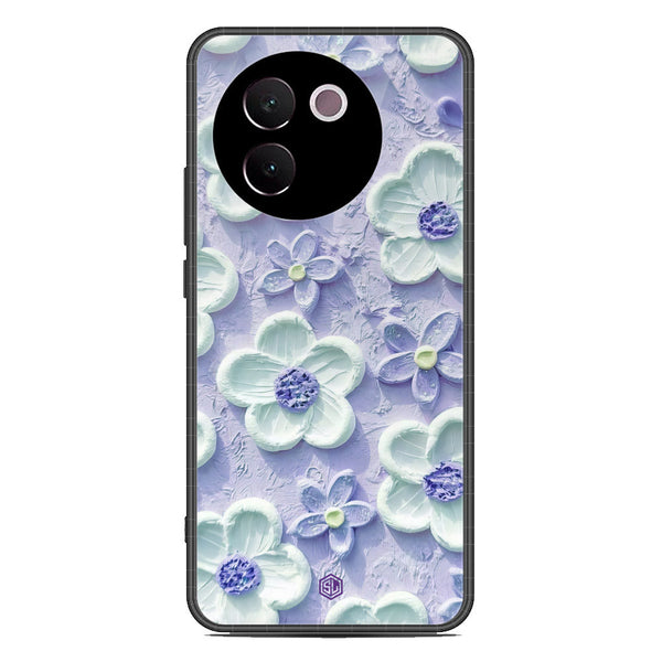 Floral Series Soft Phone Case - Premium Glass Case - Design 4 - Vivo V30e